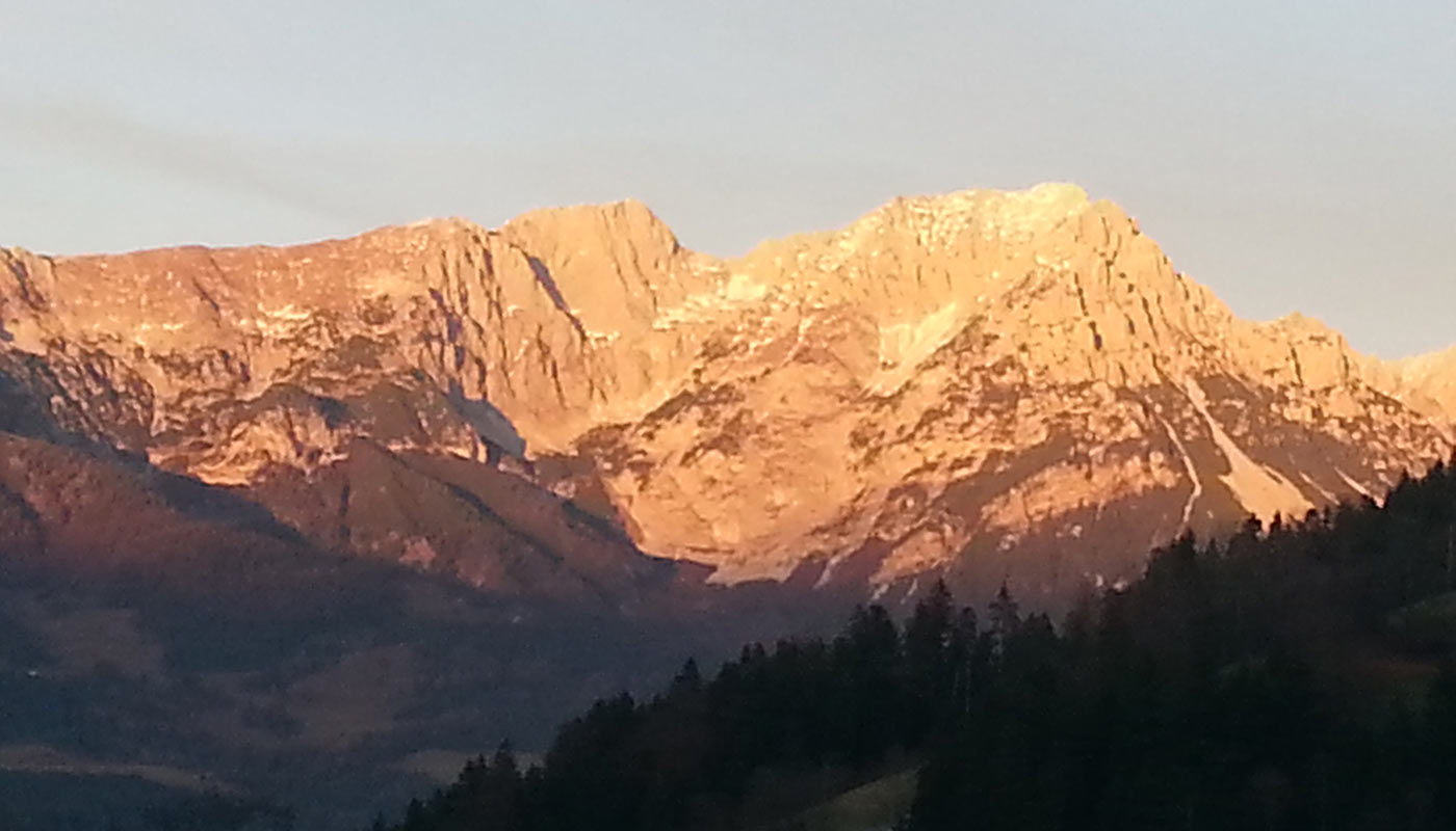 Berg im Sonnenuntergang